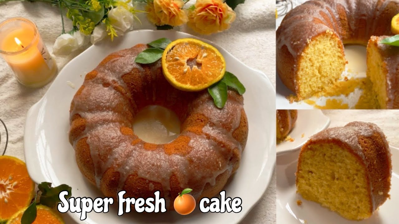 👩‍🍳Fresh and Fluffy Orange Cake from Scratch🍊|Orange Cake Recipe|Slice of Life by Shahina Zahir|