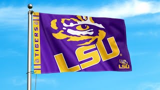 LSU Tigers Bold 3x5 Printed Header Flag