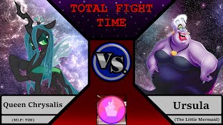 Total Fight Time Sea.2 Ep.18 Queen Chrysalis Vs Ursula (My Little Pony: FIM vs The Little Mermaid)