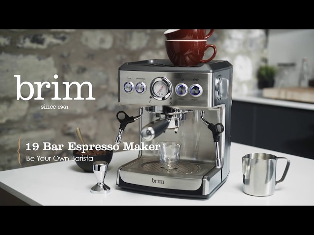 19 Bar Espresso Maker with Wood Handle - BRIM