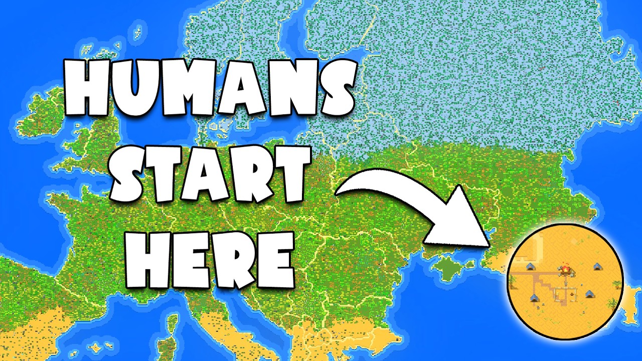 I Simulated Humans Colonizing Europe! - Worldbox