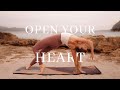 Open your heart  loving yoga flow to connect with your center