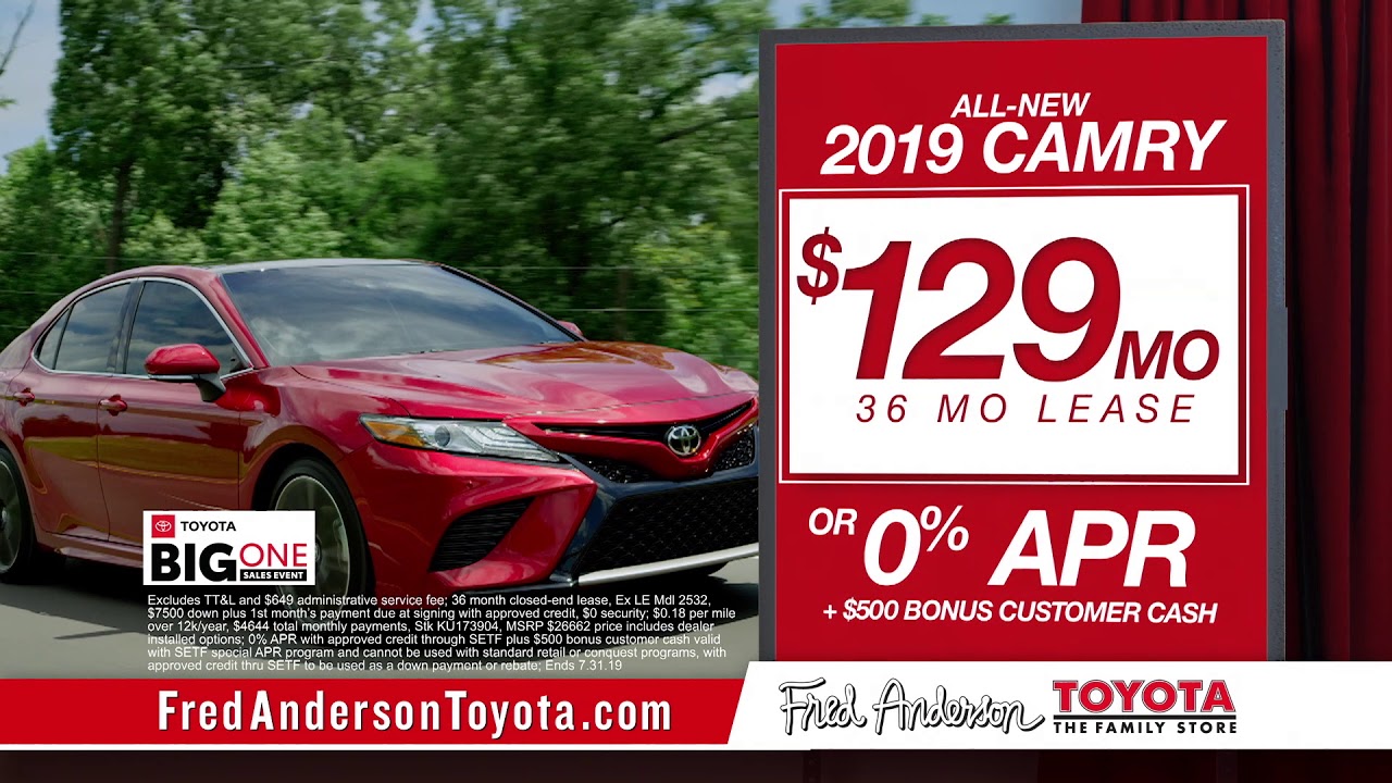 Fred Anderson Toyota - The Big One - Camry Specials - YouTube