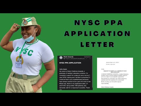 How to compose your NYSC PPA application letter and email. #howto #NYSC #ppa
