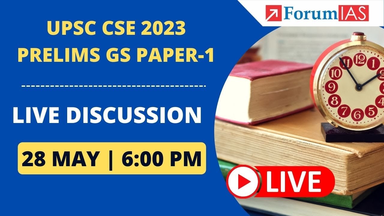 Civil Services Prelims 2023 GS Question Paper Analysis & Solution Discussions | 28 May @ 6 PM