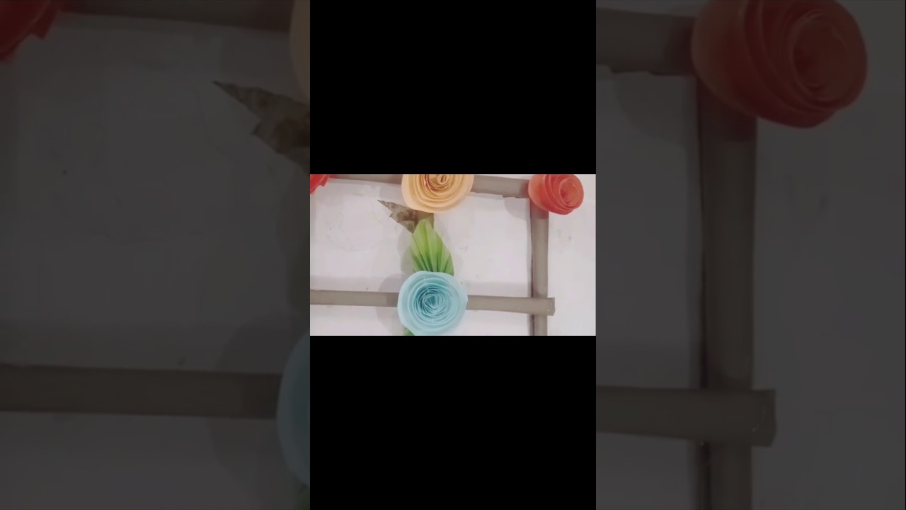 Most beautiful wall hanging easy craft idea and paper flower 🌹