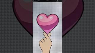 Cute Heart Finger Drawing You NEED to Try! 😍 #art #drawing #KawaiiDrawing