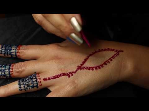 Colored Henna Tutorial| Colored Temporary Tattoo - YouTube