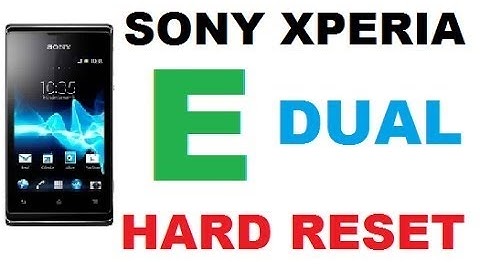 How to hard reset xperia e dual  c1604 / c1605 with computer - 2017