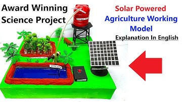 solar powered agriculture working model explanation in english | howtofunda