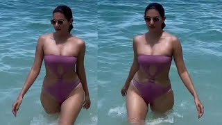 Amyra Dastur GLAMOROUS Bikini Visuals at Beach | Actress Amyra Dastur | Amyra Dastur Videos