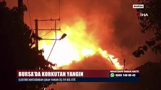 Bursada Korkutan Yangin