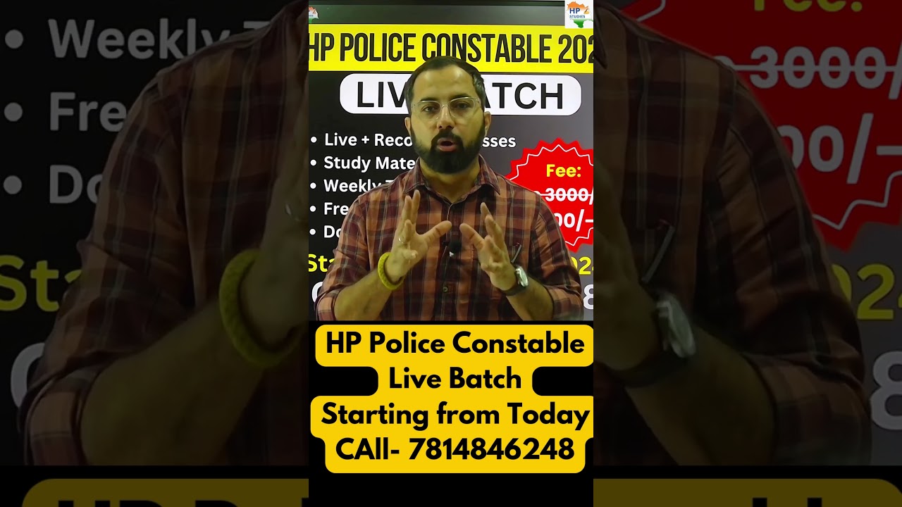 HP Police Constable 2024 | Online LIVE Batch Starting from 14th Oct. 2024 