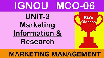 IGNOU MCOM | MCO 06 | MARKETING MANAGEMENT |  Unit 3 | CRASH COURSE| PART 2 ✌️🙂👍💥
