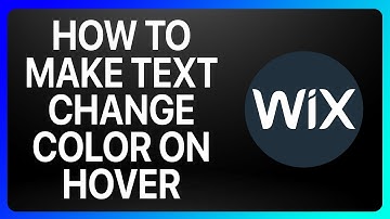 How To Make Text Change Color On Hover Wix Tutorial