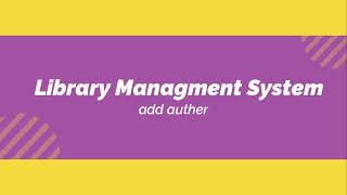 #3 Library management System in PHP OOPs  || Add Author || PHP OOPS with ajax