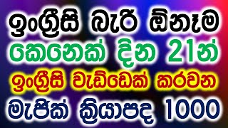 1000 Most Common Verbs in English with Sinhala Meanings | Part 01 | Basic English Grammar in Sinhala