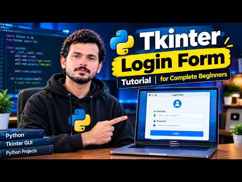 Capa de Tkinter Login form tutorial for complete beginnners || Python Tkinter (Step-by-Step) 2026