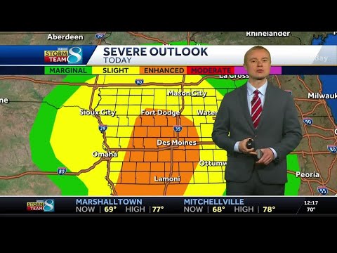 Iowa weather: Severe storm threat returns this afternoon and evening