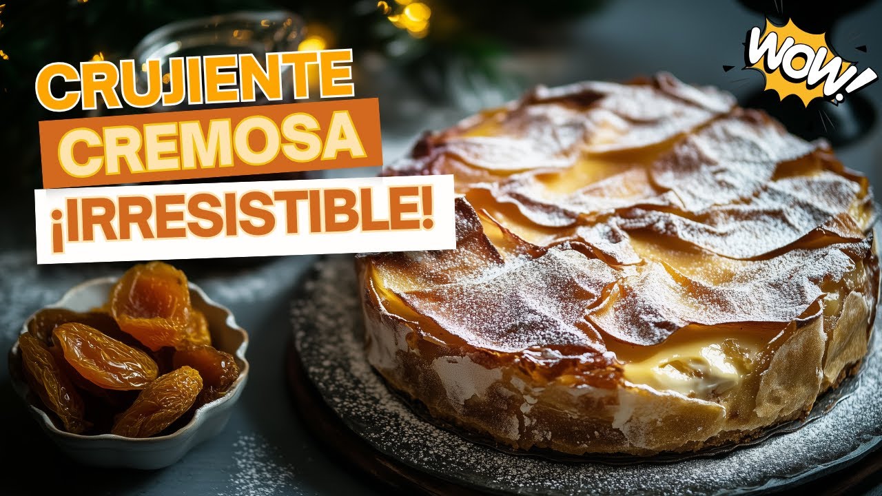 ¡La Tarta Más CRUJIENTE! Crema Catalana y Orejones de Albaricoque 🍮✨