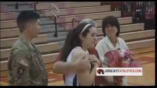 College Basketball Player Surprised By Her Military Brother, Home From Afghanistan