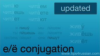 Russian Verbs: An Introduction to the 1st (е/ё) Conjugation