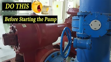 Centrifugal pump | Startup Procedure