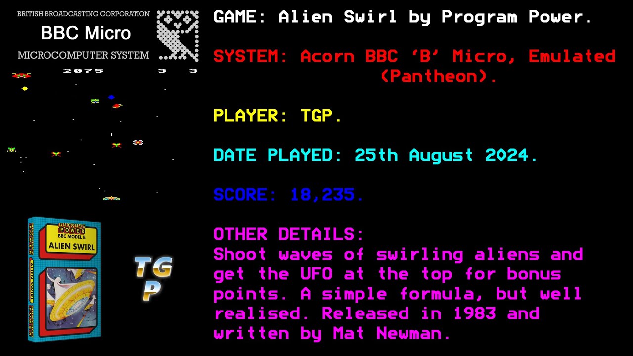 Alien Swirl - Program Power - BBC Model B - Emulated (Pantheon ...