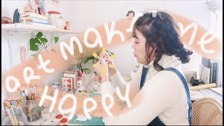 some days at home in quarantine + japanese stationery haul, & thoughts // studio vlog no. 2