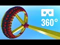 360 video | Scary Roller Coaster VR 360° Giant Swinging Disc 60fps 4K