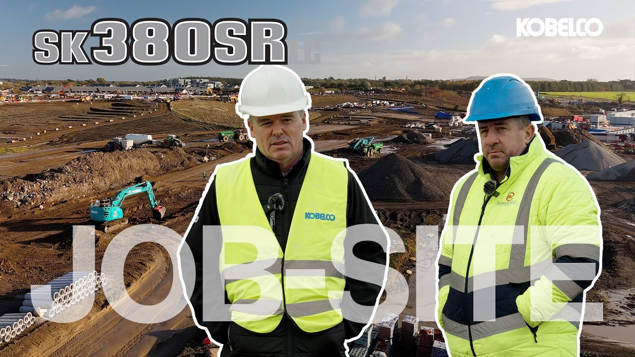 KOBELCO SK380SRLC-7 работает над проектом жилищного строительства в Ирландии