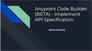Anypoint Code Builder BETA   Implement API Specification