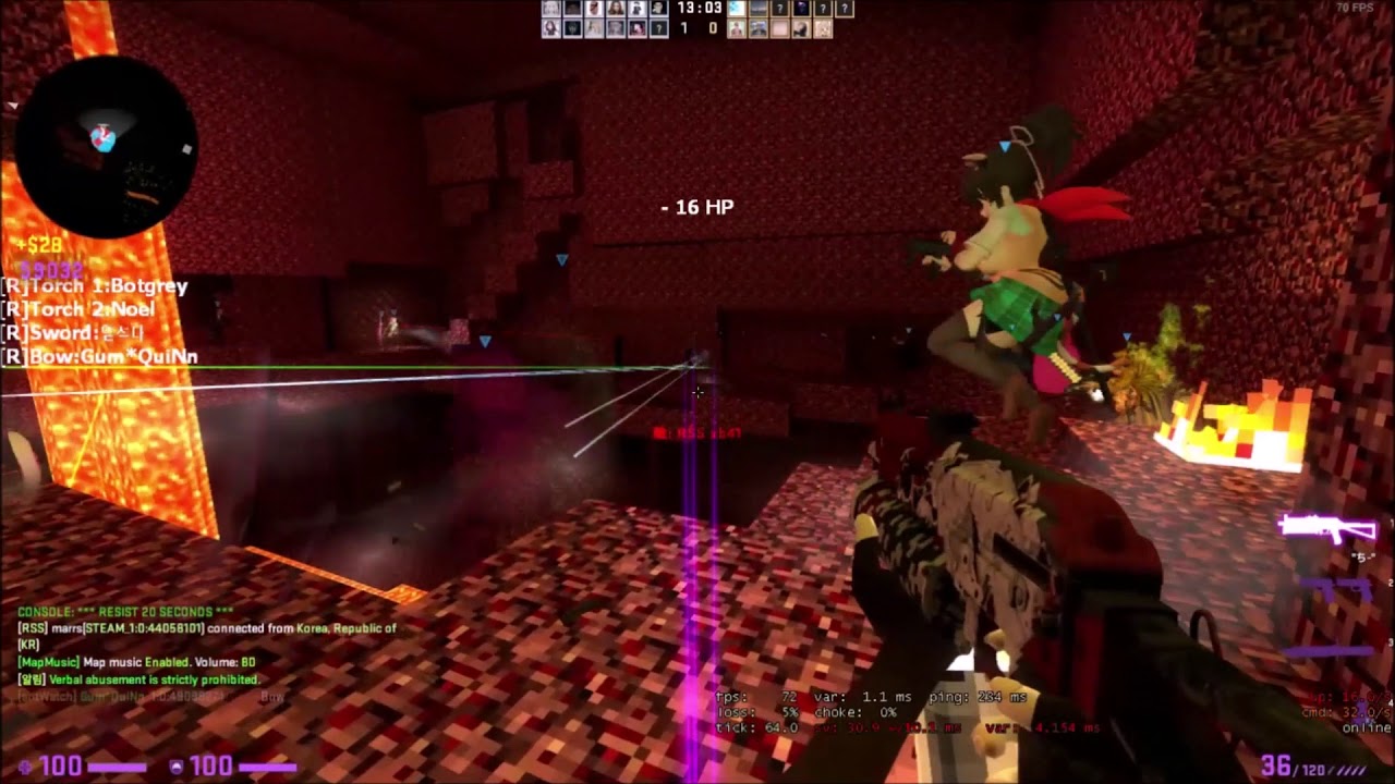 [CS:GO ZE] ze_minecraft_adventure_v1_3d - All Stages - YouTube