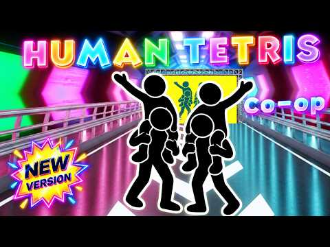 Human Tetris | 4 Players Impossible Interactive Version 👯‍♂️| Co-op 🧩Immersive Interactive Warm-Up