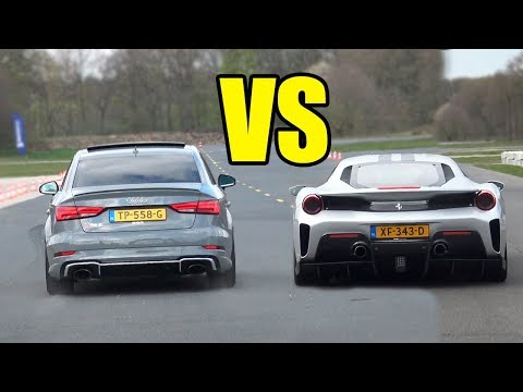 FERRARI 488 PISTA Vs AUDI RS3.. RS3 WON?????????