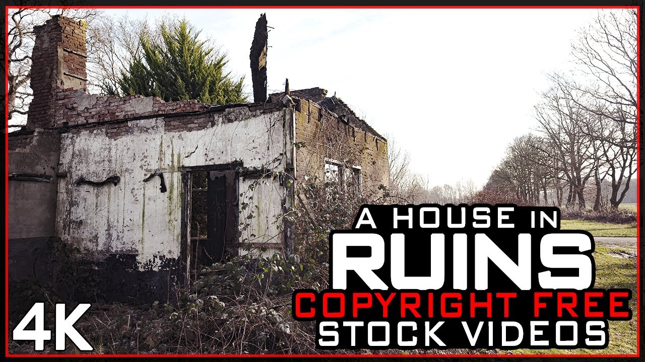 A House In Ruins Part 2 - 4k Copyright Free Stock Footage - YouTube