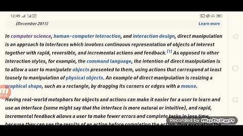 direct manipulation interface |