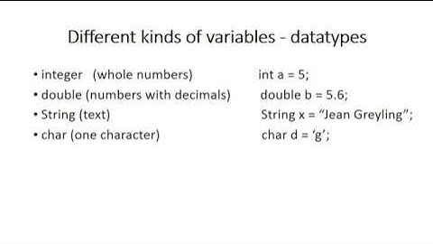 Introduction to Datatypes