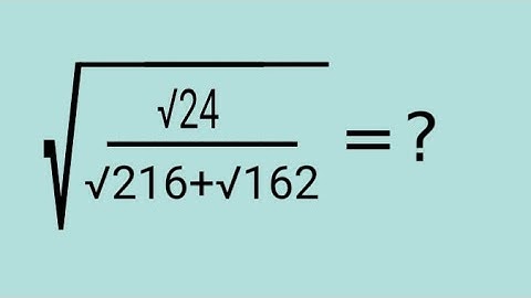 Poland l A Nice math Olympiad radical problem l can you simplify this? l math Olympiad