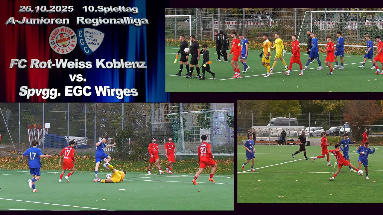 A-Junioren Regionalliga: FC Rot-Weiss Koblenz vs. Spvgg. EGC Wirges