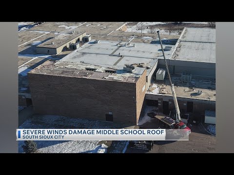 Severe Winds Damage South Sioux City Middle School Roof