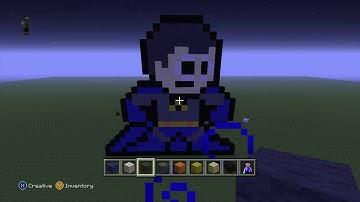 Minecraft Tutorial: How to  Make  Unmasked Batman 8bit