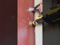 life hack how to drill dead bolt lock the EASY way #construction #hack