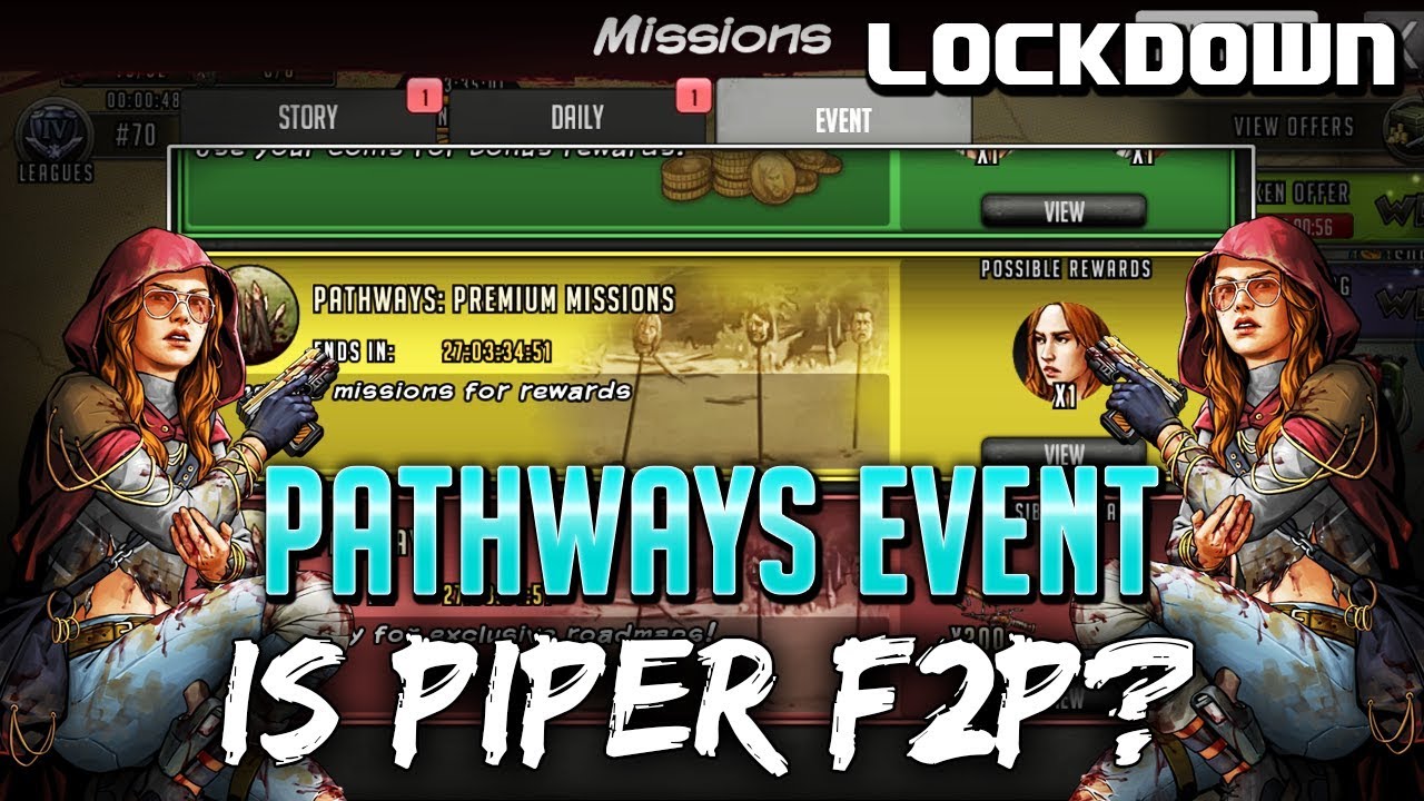 TWD RTS: Is Piper F2P? Pathways Event Breakdown - The Walking Dead: Road to Survival