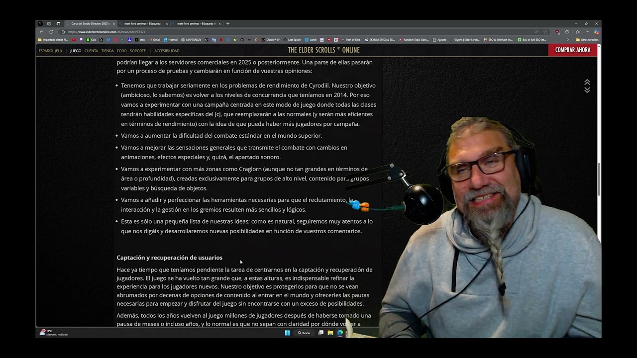 TESO Carta del Studio Director 2025 y más allá YouTube