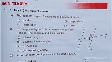 DAV class 6 maths chapter 11 brain teasers - all questions solved