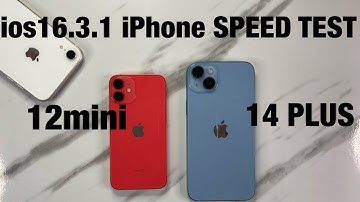ios16.3.1 iPhone 12mini vs iphone 14Plus Speed Test & Ram Management Test