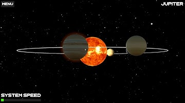 Pseudo Solar System simulation made with Unity