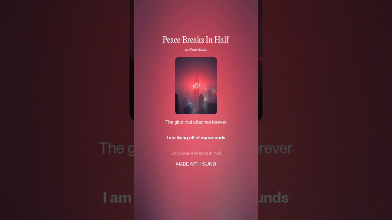 Peace Breaks In Half