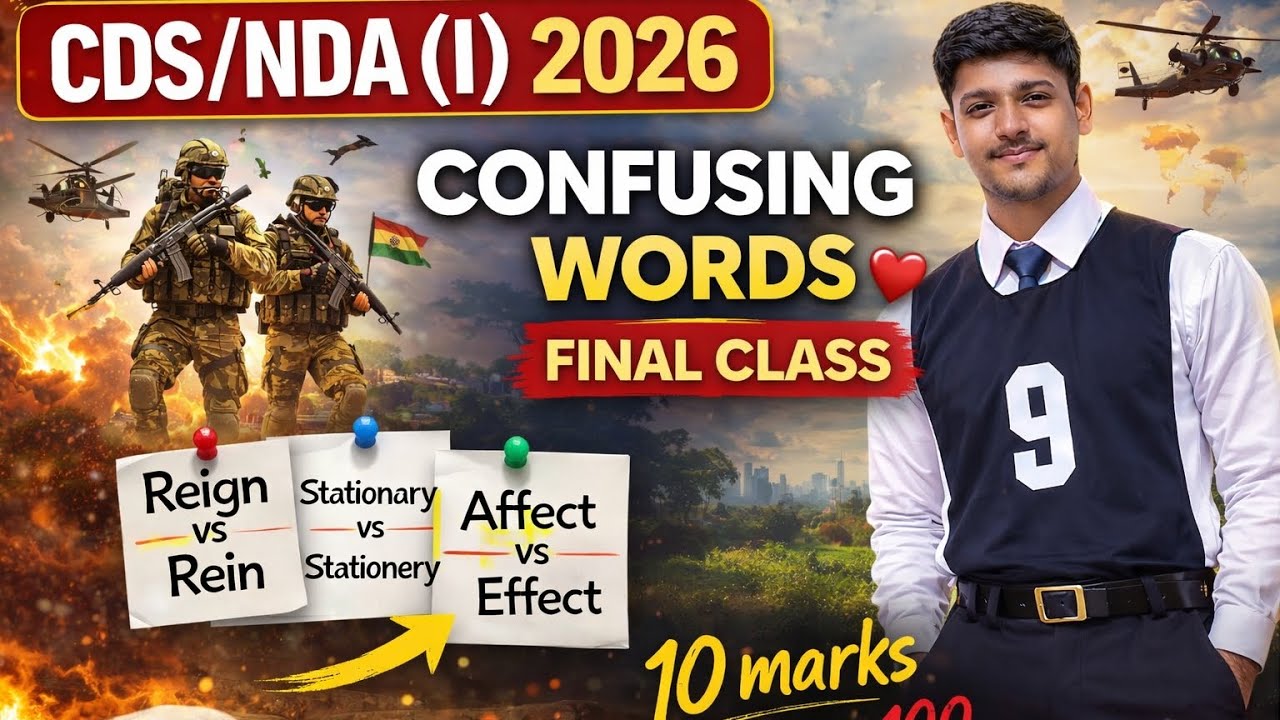 Confusing Words FINAL CLASS 🔥 | CDS NDA 2026📚 | 10 Marks Pakke 💯# ...